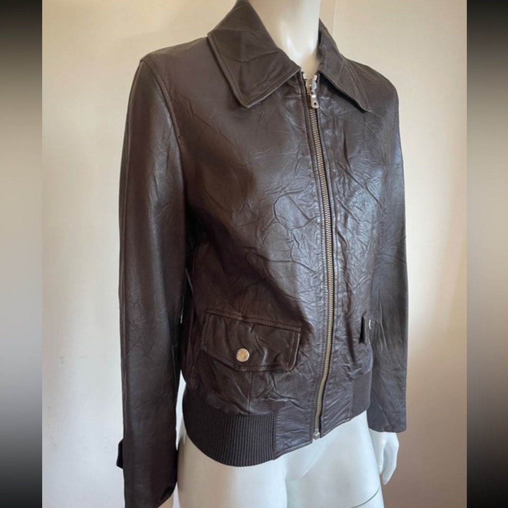 Dolce & Gabbana Brown Leather Jacket